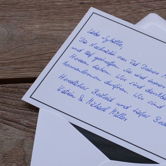 10 Trauerkarten Hochwertige Danksagung Zum Selbst Bedrucken Mit Umschlag