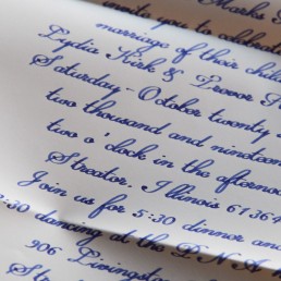 Bespoke Handwritten Calligraphy Invitations Charles