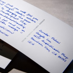 Postkarten Roboter Handschrift von Pensaki