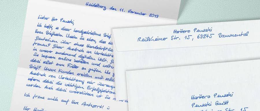 Erfolgreiche Neukundengewinnung mit Briefen in Handschrift von Pensaki