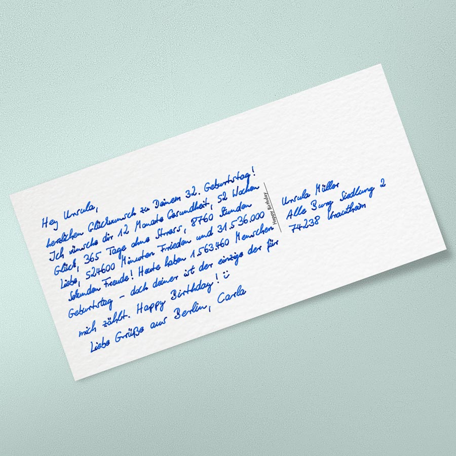 Din Lang Postkarten In Handschrift Erfreuen Begeistern Ihre Kunden