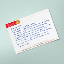 handwritten package insert parcel thank you notes