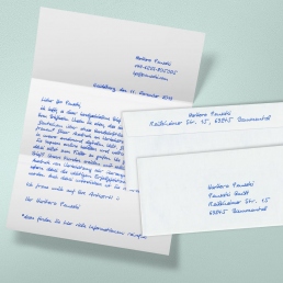 Handgeschriebener A4 Brief 1.000 Zeichen Kuvert2S