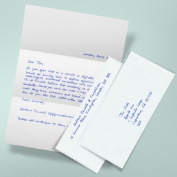 Handgeschriebener A4 Brief 650 Zeichen Kuvert2S