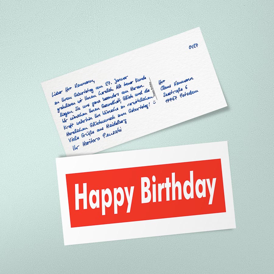 Postkarte Geburtstag In Handschrift Online Versenden