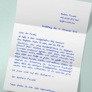 Handschriftlicher Brief A4 1000 Zeichen PENSAKI