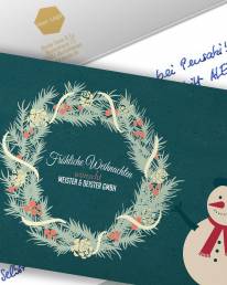 Handgeschriebene Weihnachtskarten online bestellen