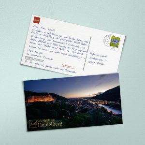 Handgschriebene Postkarte Maxi-Format 235 x 125