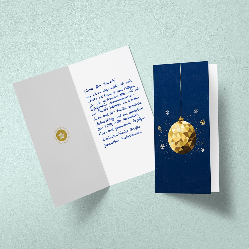 handwritten christmas cards BLUE by PENSAKI