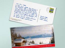 Weihnachtskarte in Handschrift als Din Lang Postkarte - Alex
