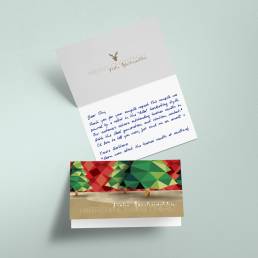 Handgeschriebene Weihnachtskarten CUPERTINO im Format A6 mit Kuverts