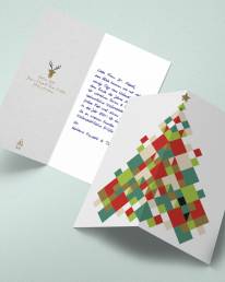 Handschriftliche Weihnachtskarten PENSAKI 2022 Design DIN Lang 450 Zeichen Hochformat