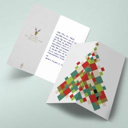 Handschriftliche Weihnachtskarten PENSAKI 2022 Design DIN Lang 450 Zeichen Hochformat