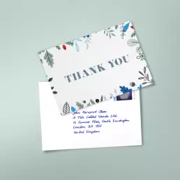 a6 handwritten thank you note incl envelopes