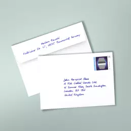 hand-addressed envelope incl sender credentials - envelope2S