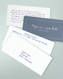 classy handwritten invitations RSVP