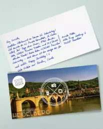handgeschriebene Postkarte DL Briefversand