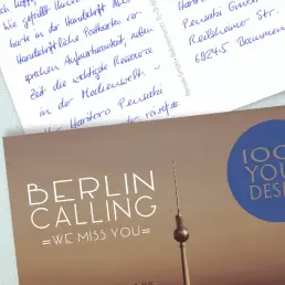 handwritten postcards A6 with ballpoint pen ALEX