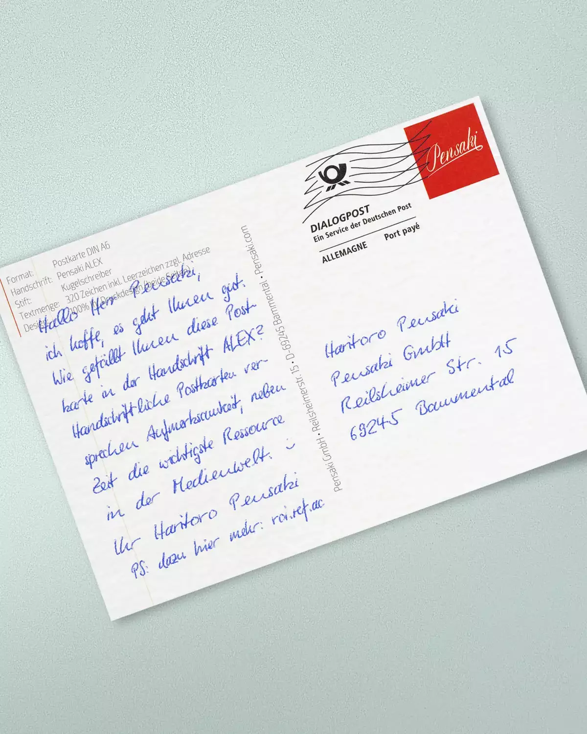 Bespoke Handwritten Postcards DIN A6 to Surprise & Delight