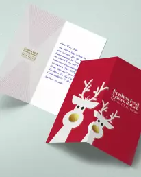 Handgeschriebene Weihnachtskarten Rentier | PENSAKI