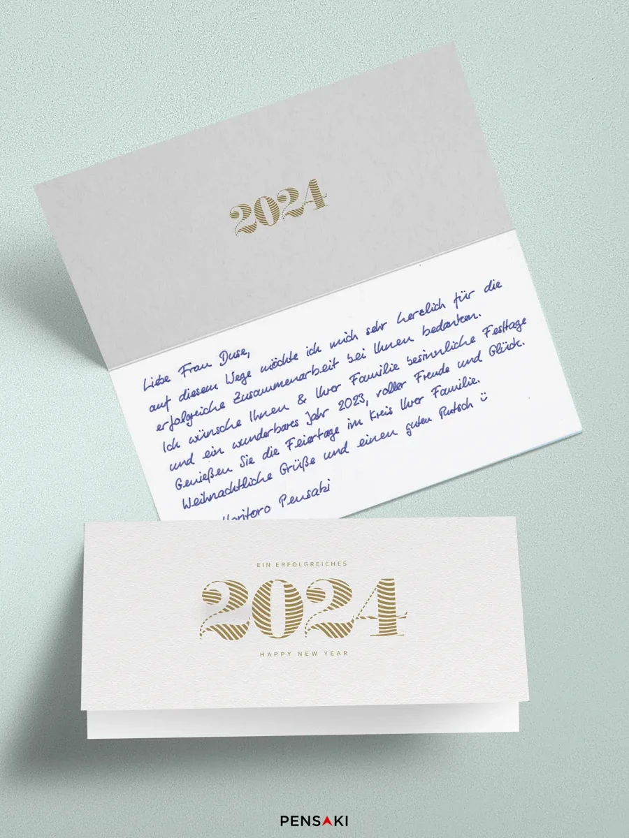 Handwritten Golden Gleam 2024 Card