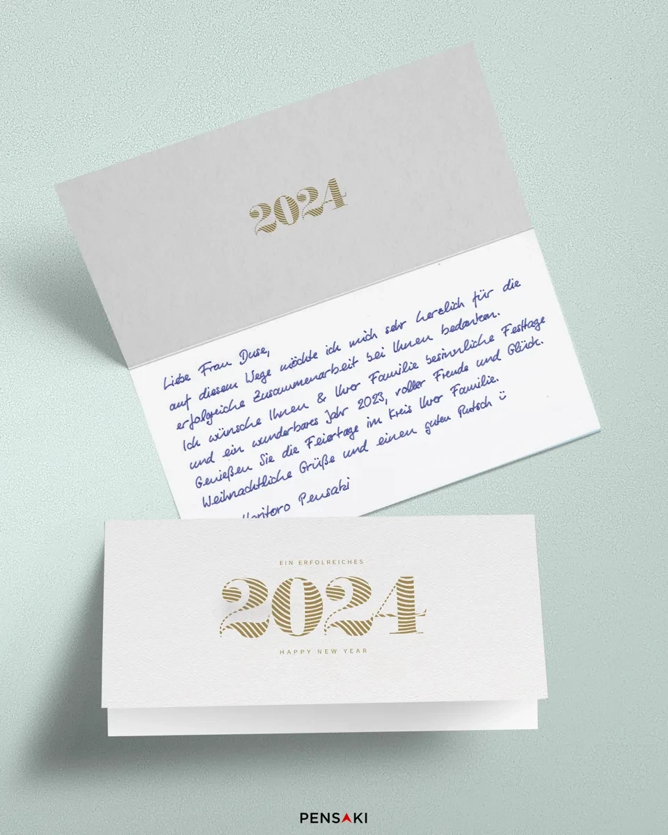 Handwritten Golden Gleam 2024 Card