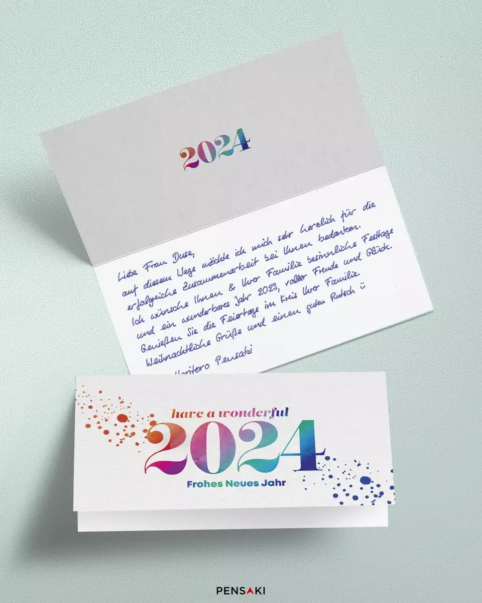 Handwritten Splash of Joy 2024 Card