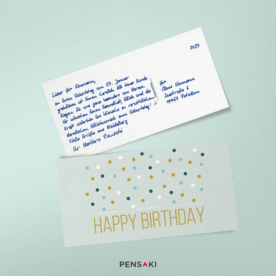 Handgeschriebene Geburtstagskarten begeistern Ihre Kunden