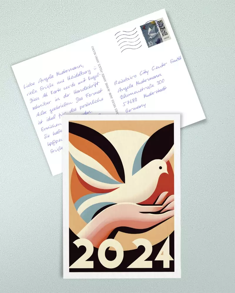 Neujahreskarte Postkarte PENSAKI Design 01