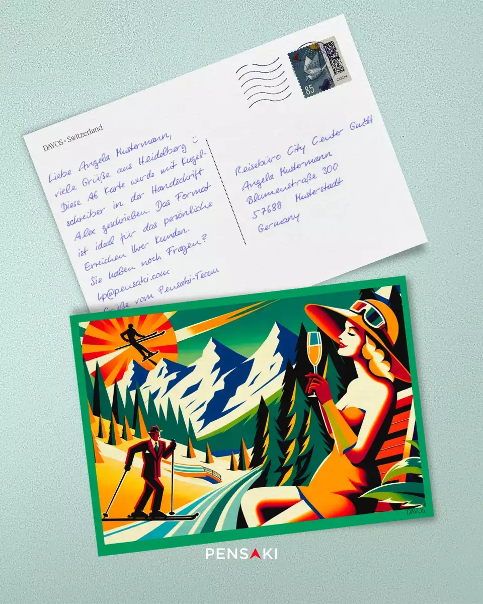 handschriftliche Postkarten aus Davos by PENSAKI - 8