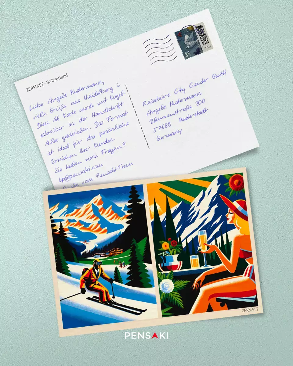 handschriftliche Postkarten aus Zermatt by PENSAKI - 7