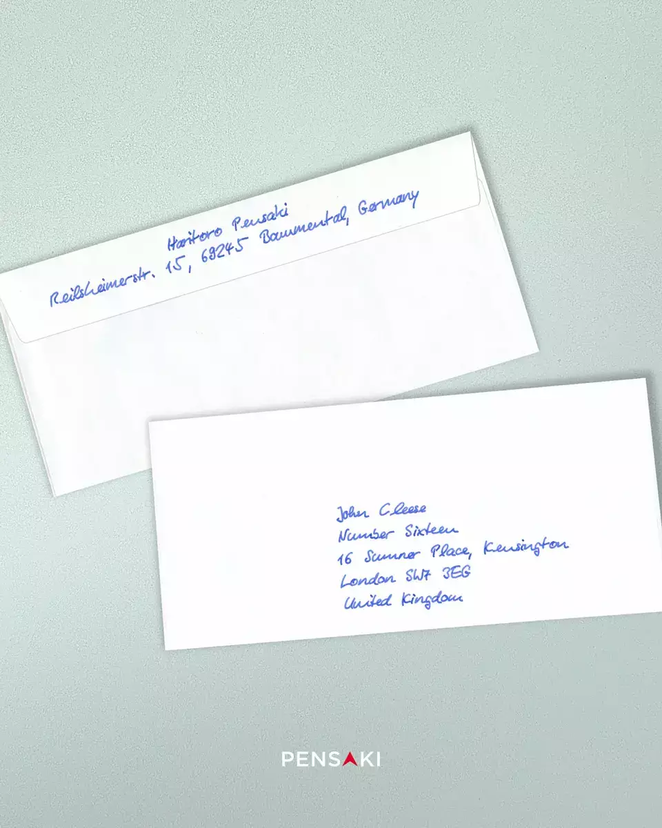 handwritten envelopes are opened